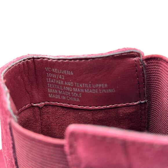 Vince Camuto Kelivena Zipper Chelsea Boots Women's SZ 10W Red Fired Brick Croco - Picture 12 of 12